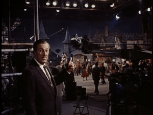 On Stage Two, Walt begins to point out all the important people behind the scenes of filming