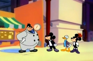 Pete threatens Mickey and the gang, telling them that since he owns the club, he wants them to vacate