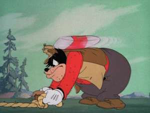 The head of the axe flies off the handle, sailing close enough to Pete to sear through a layer of his clothes