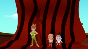 Reunited with his shadow, Peter is ready to give Hook some payback