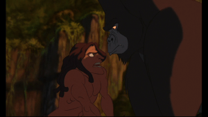 Tarzan and Kerchak clash over the idea of whether the humans are dangerous or not