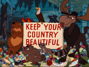 The animals are less than pleased about the condition these litterbugs have left the environment in