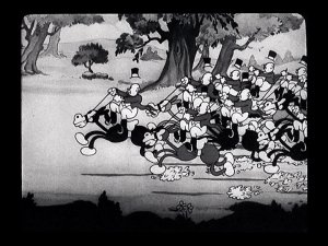 The riders eagerly chase the fox once the hunt begins