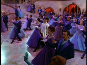 The prince dances with the girls, but is hardly impressed with any of them