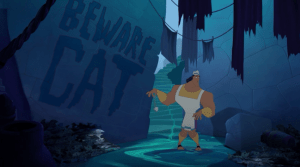 True to form, Kronk misses the signs that he's heading into a dangerous area