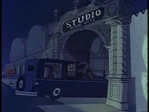 Goofy is soon whisked away to the studio with his "million dollar laugh"