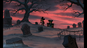 Cratchit and his family mourn the loss of their youngest child, Tiny Tim