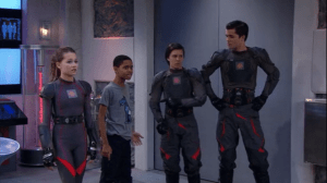 After Leo invites the three to school, they are stopped by Donald's super computer program, Eddy