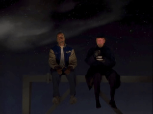 Bob confronts the Devil, with the Devil giving a cryptic message that Eddie won't make the game