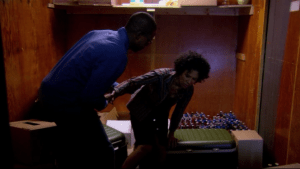 Roland goes to pick up his wife Joan, who has been having a very difficult time adjusting to life back after deployment