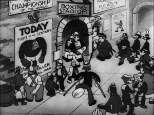 The town gathers for the fight of the century, although most are banking on Kongo winning