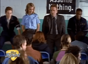 The team and Alex present their orientation speech to the new recruits, some of which are not volunteer