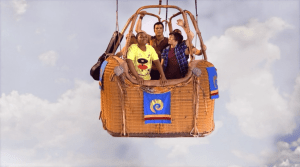 The twins travel with Mason in a hot air balloon to reach Kinkow