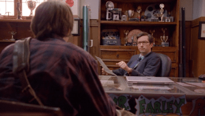 Josh explains to his teacher that he's having a problem coming up with a good subject for the film contest