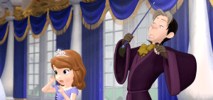 After the welcoming ceremony, Sofia runs into Cedric, who is less than thrilled with his position in the castle