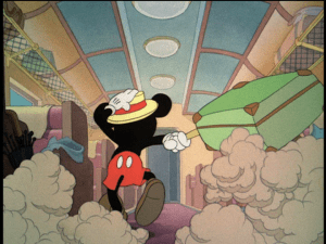 As Pete discovers Pluto hidden in the suitcase, Mickey takes Pluto and runs as fast as he can away from the situation