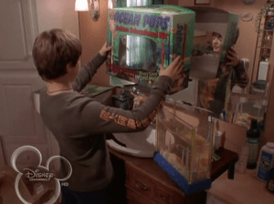 Will unloads his Ocean Pups kit, ready to begin his science project