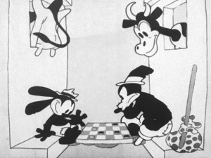 An image from a lost 1928 Walt Disney short, HUNGRY HOBOS. Photo Credit: Walt Disney Animation Studios.